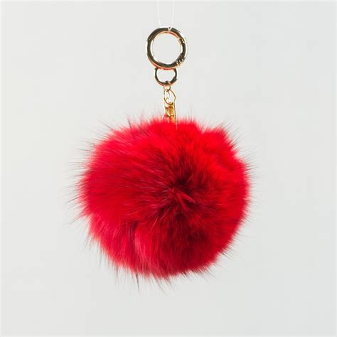 The Red Fur Keychain Haute Acorn