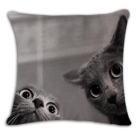 Cat Printed Throw Pillowcase Cat Pillowcase Cats Cat Pillow