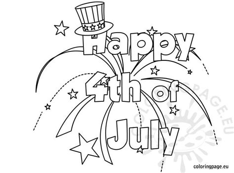 Happy 4th July Coloring Coloring Page