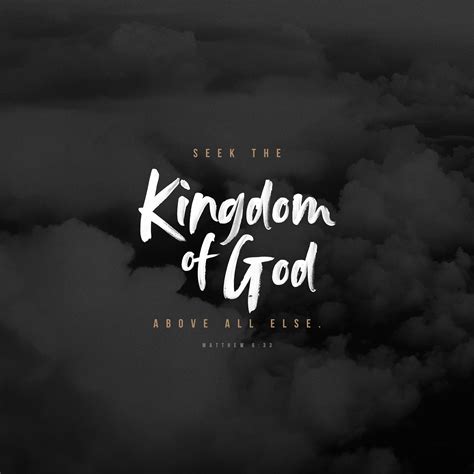 Seek The Kingdom Of God Above All Else Matthew 633 Sunday Social