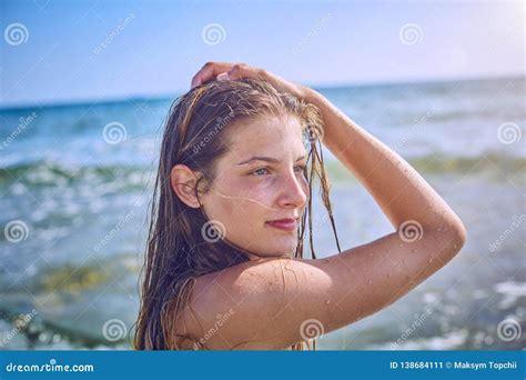 Happy Girl Having Fun On Tropical Beach Stock Image Image Of Summer Beach 138684111