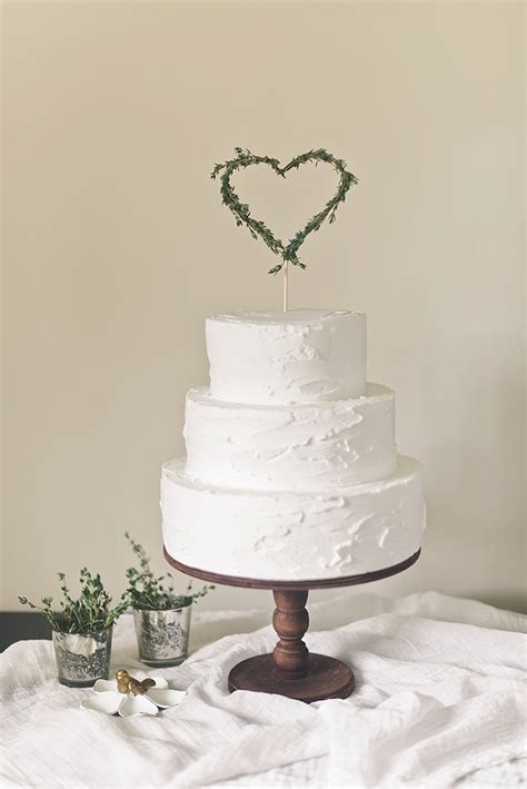 DIY Herb Wedding Cake Topper Tidewater And Tulle Timeless Modern