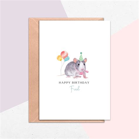 Rat Birthday Card From The Rat Birthday Card For Rat Dad Etsy Uk