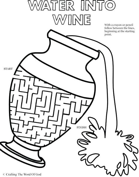 Jesus Turns Water Into Wine Coloring Page at GetDrawings | Free download