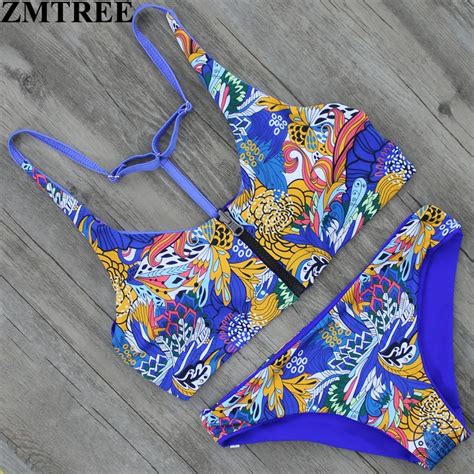 Zmtree 2017 Bikini Sexy Women Bikini Set Bandage Bathing Suit Vintage
