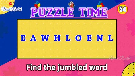 Guess The Jumbled Words Puzzle Time 54 Word Puzzles Jumbled