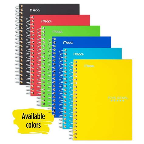 Five Star Spiral Notebook 1 Subject College Ruled Paper 100 Sheets