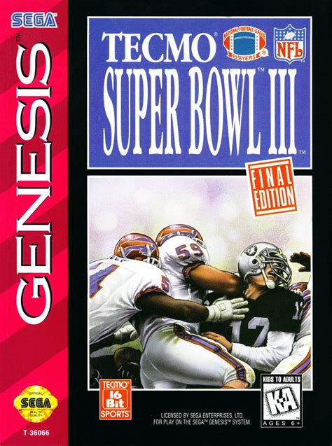 Tecmo Super Bowl Iii Final Edition Sega Genesis Sg Rom Download