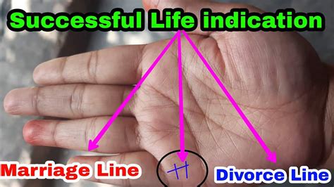 Divorce Line And Successful Marriage Line Indication In Female Hand Palmistry Reading In Hindi