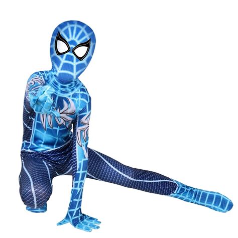 Blue Spiderman Costume Superhero Costume Boys Halloween Costume For