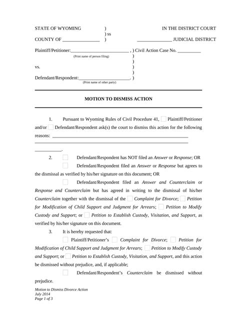 Motion To Dismiss Divorce Form Fill Out And Sign Online Dochub