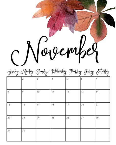 Cute November 2020 Calendar Pink Design Floral Wallpaper 3 November
