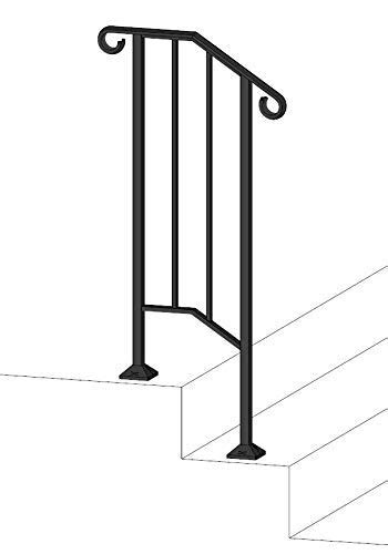 Designed for use with a step having about a 7 inch rise, but can be used with other sizes. DIY Iron X Handrail Picket #1 Fits 1 or 2 Steps - Buy Online in UAE. | Hi Products in the UAE ...