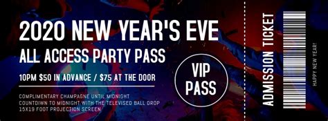 Copy Of New Year S Eve Party Ticket 1 Postermywall