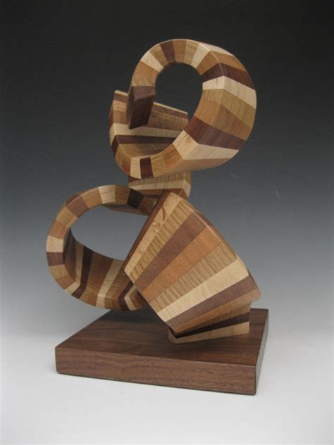 Modern Abstract Wood Sculpture Etsy