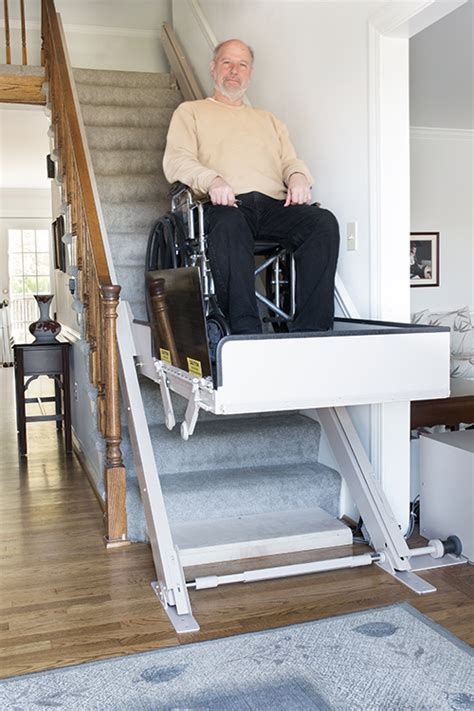 For sufficiently wide stairs, a rail is mounted to the treads of the stairs. Stairlfts, Wheelchair Lifts, Lift Chairs, Scooters ...