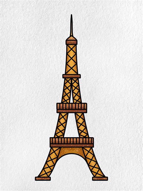 Eiffel Tower Drawing Easy Helloartsy