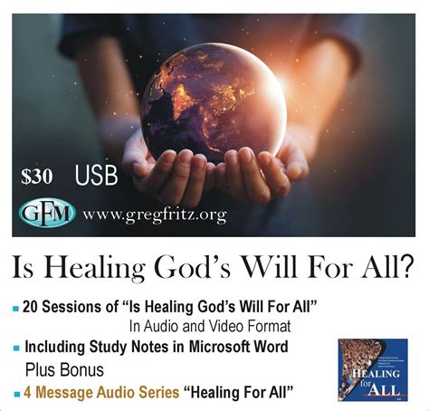 Is Healing Gods Will For All Usb Bundle Greg Fritz Ministries