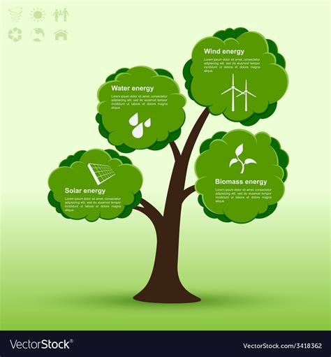 Eco Tree Infographic Royalty Free Vector Image