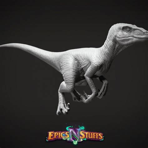 Velociraptors 3d Printed Miniature For Tabletop Rpgsdungeons Etsy Uk