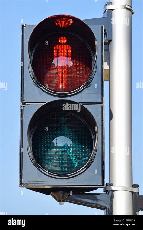 Traffic Lights At The Pedestrian Crossing Stock Photo Alamy