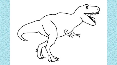 How To Draw Trex Step By Step Youtube