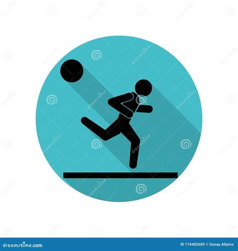 Running Man Long Shadow Icon Simple Glyph Flat Vector Of Arrow Icons