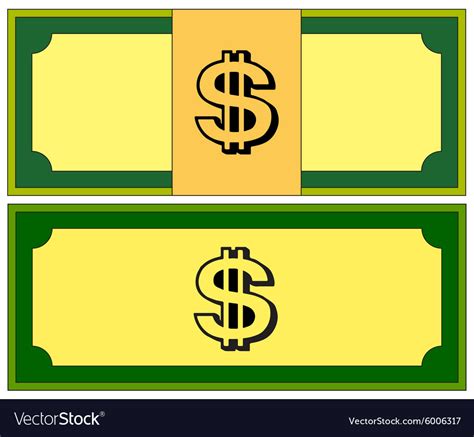 Cartoon Money Dollar Banknote Paper Bill Isolated Vector Image