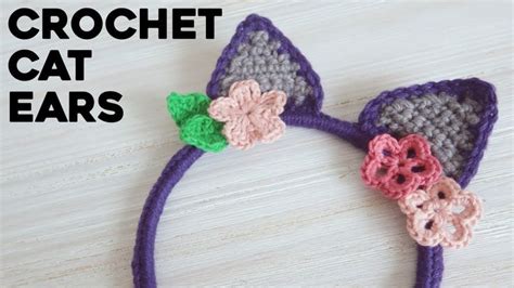 Crochet Cat Ears Tutorial Cat Headpiece Crochet Lovers Diadema De