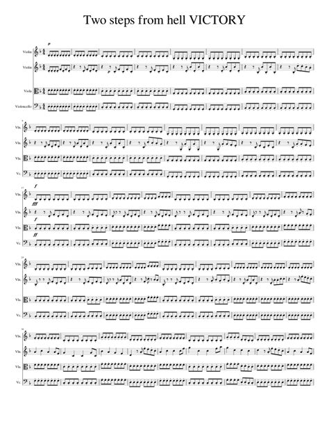 Twostepsfromhellvictory Sheet Music For Violin Cello Viola