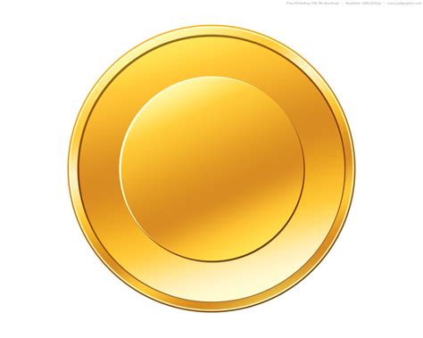 13 Gold Circle Png Icon Images Gold Coin Icon 3d Glossy Button Icons