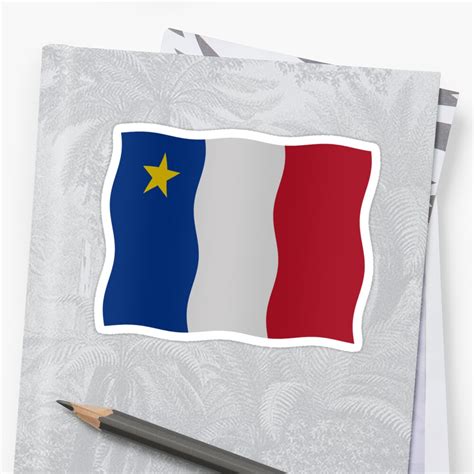 Acadian Flag Sticker By Stuwdamdorp Redbubble