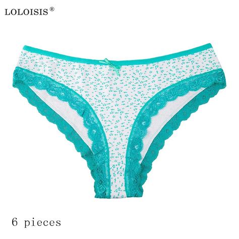Loloisis Sexy Cotton Panties Women Cute Lace Briefs Women Underwear For Girls Ladies Briefs Low