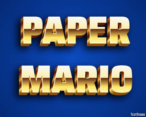 Paper Mario Text Effect And Logo Design Videogame