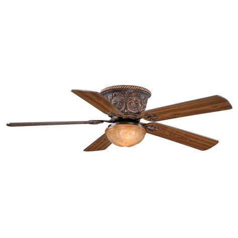 Flush mount ceiling fans are available with or without lights. Shop Cascadia Lighting Corazon 52-in Aged Bronze Flush ...