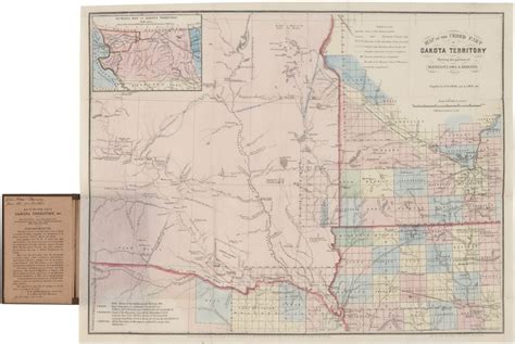 With The First Printed Map Of Dakota Territory Showing