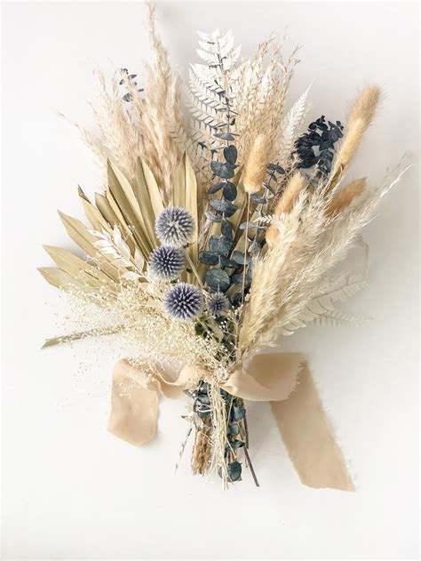 Small Pampas Grass And Eucalyptus Bouquet Etsy Dried Flower