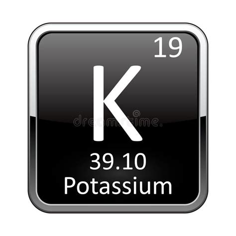 Periodic Table Element Potassium Icon Stock Illustration Illustration