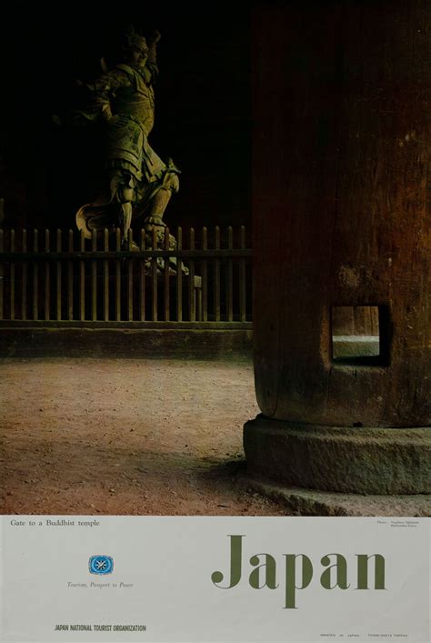 Gate To A Buddhist Temple Japan National Tourist Organization Poster