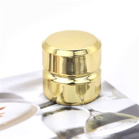 Custom Round Plastic Metal Zamac Gold Parfum Bottle Caps Perfume Bottle