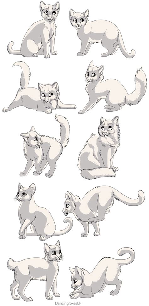 Kitten Linearts 10 Pack By Dancingfoxeslf On Deviantart Рисунки