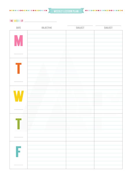 Free Printable Teacher Schedule Template Printable Form Templates