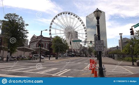 Atlanta Skyview Ferris Wheel In Downtown Atlanta Usa April 21
