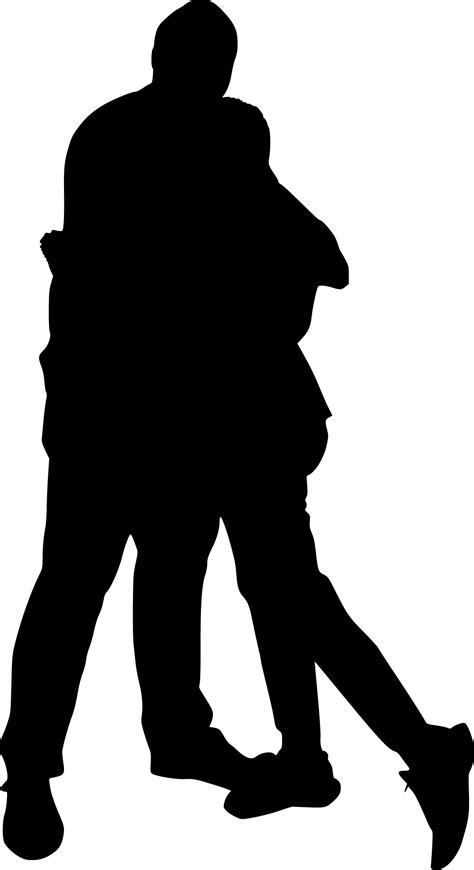 Couple Silhouette Hugging