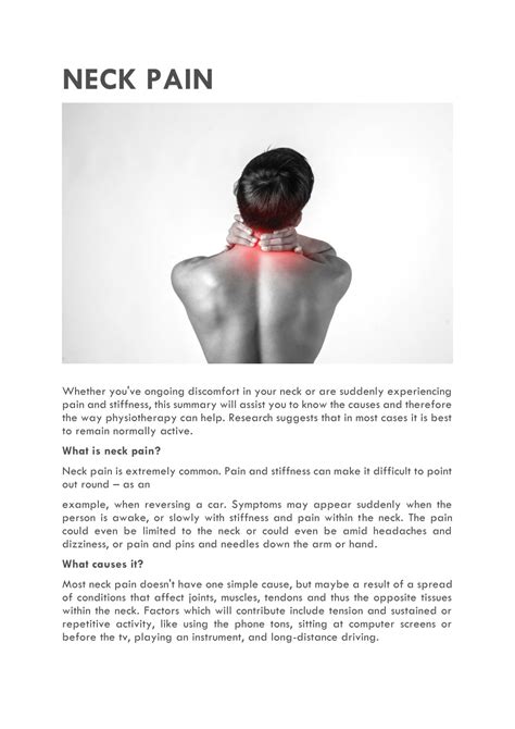 Ppt Neck Pain Powerpoint Presentation Free Download Id10693293
