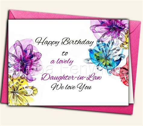 Birthday Daughter In Law Greeting Card Personalised Card