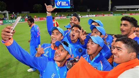 Watch Videos See Photos Indian Team Celebrations After Icc 2018 U19 World Cup Glory