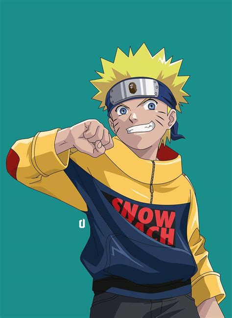 Download Naruto Drip With His Hand Wallpaper