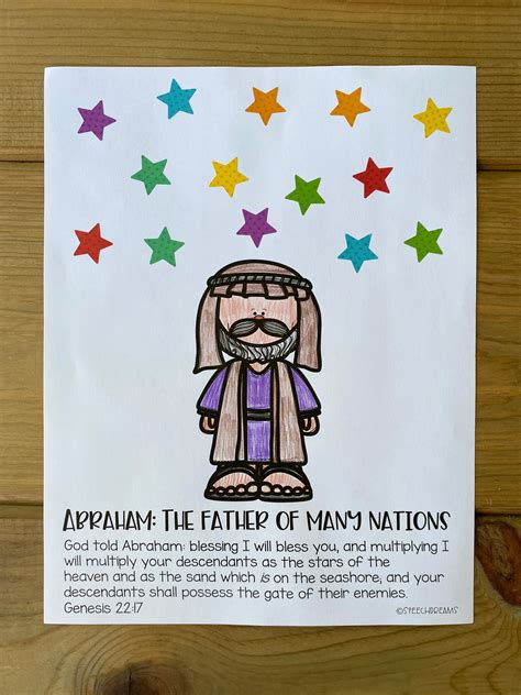 Abraham Bible Craft For Kids The Father Of Many Nations Etsy Israel