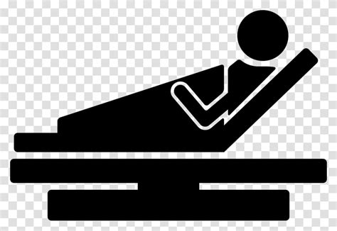 Patient In Hospital Bed Silhouette Triangle Stencil Transparent Png